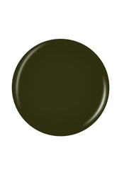 Army green opal shape  swatch color pantone in white color background